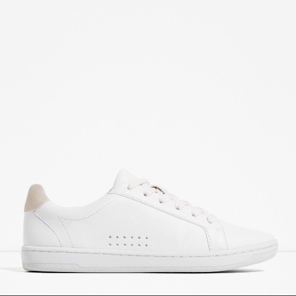 zara soft leather sneakers
